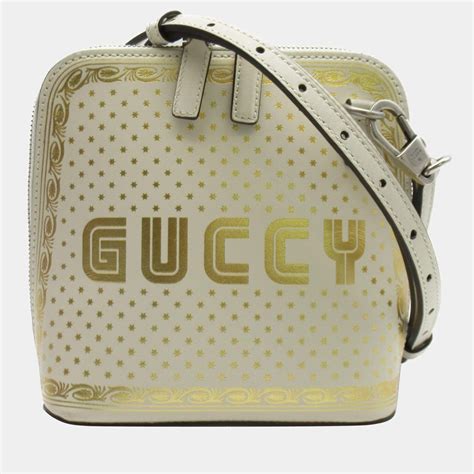 gucci white gold leather mini guccy shoulder bag|gucci small shoulder bag black.